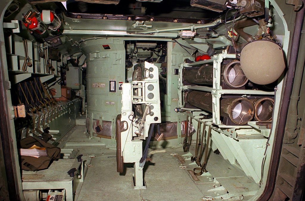 M3 Bradley Cavalry Fighting Vehicle crew compartment